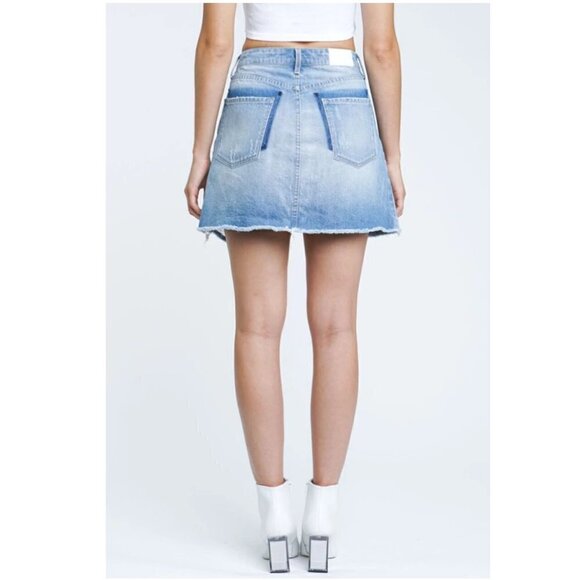 Distressed denim skirt - Picture 6 of 8